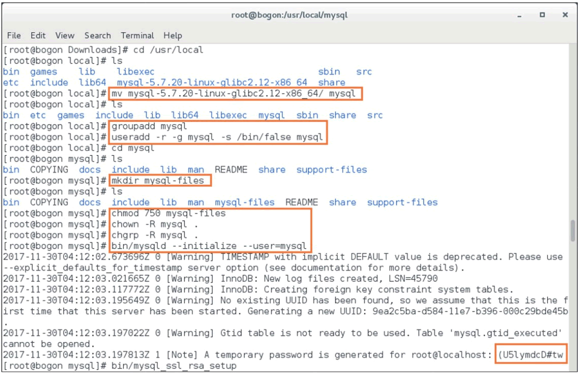 生成mysql用户的临时密码